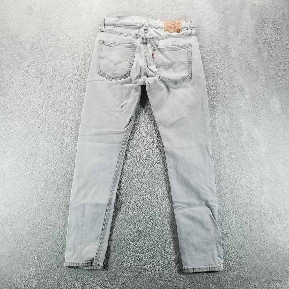 Levis 511 Jeans Mens 32x32 Gray Slim Straight Mid‎ Rise Light Wash Stretch Denim - Picture 2 of 10